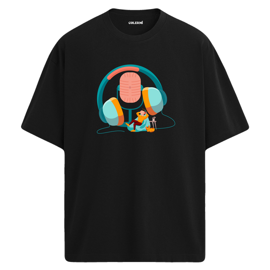 Dinlenme Anı Bisiklet Yaka Oversize Unisex T-Shirt