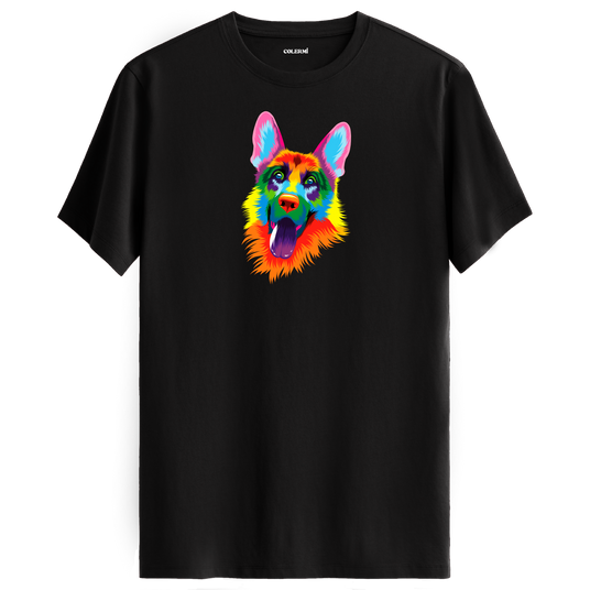 Colorful German Shepherd Printed Unisex Tee