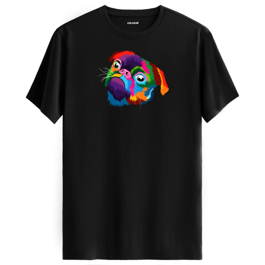 Sad Pug Tee – Vibrant Pop Art Dog Shirt