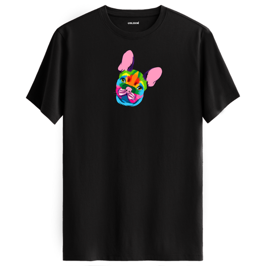 Colorful French Bulldog Printed Unisex Tee