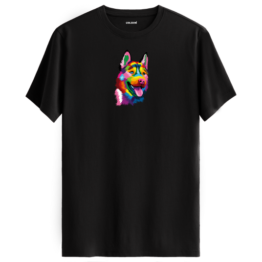 Colorful Husky Printed Unisex Tee