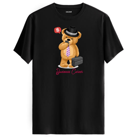 Business Bear Graphic T-Shirt - Sophisticated Design, Professional Style