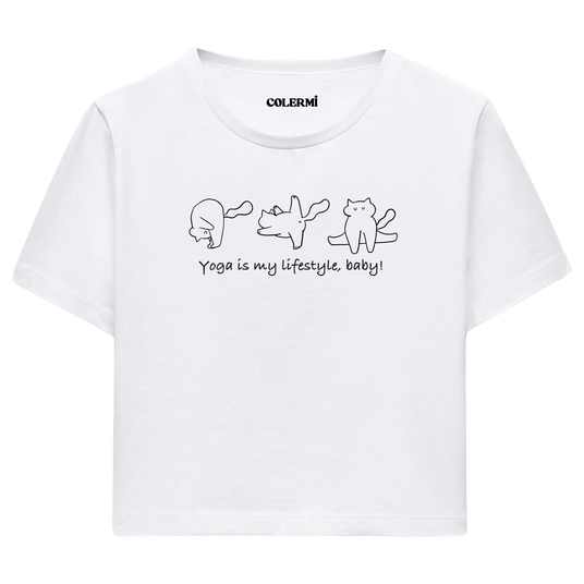 Yoga Crop T-Shirt - Yoga Yaşam Tarzıdır