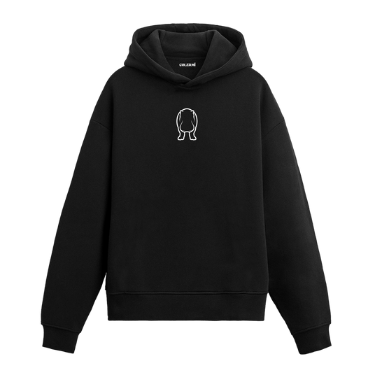 Waterway Hippo Graphic Hoodie - Minimalist Silhouette, Elegant Nature Design