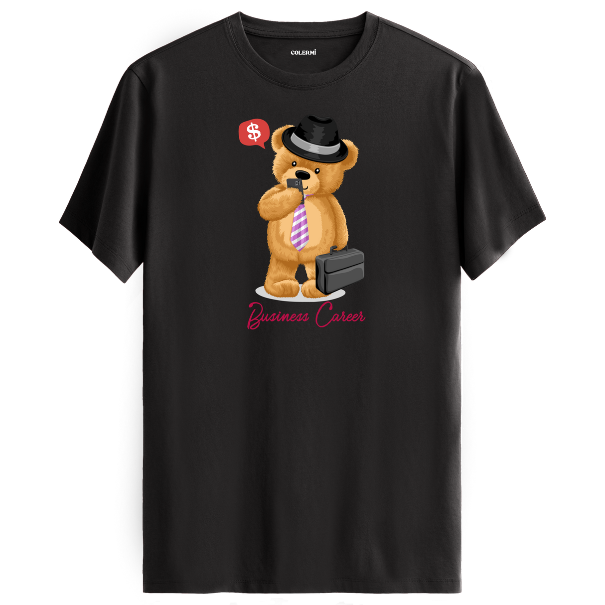 Business Bear Graphic T-Shirt - Sophisticated Design, Professional Style