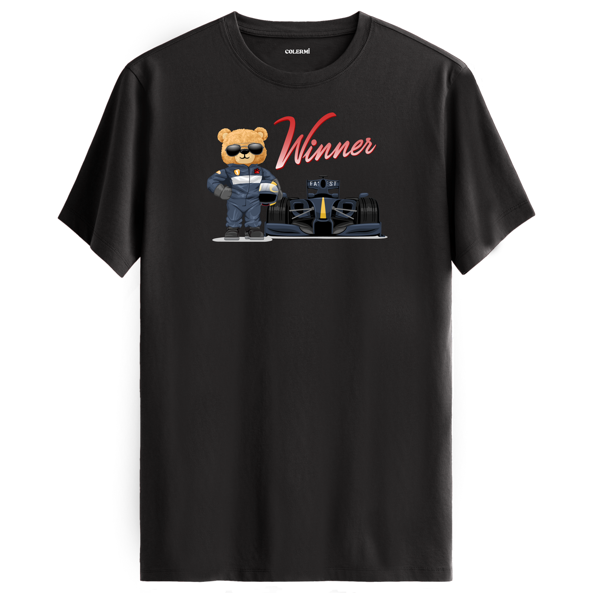 Winner Bear T-Shirt – Racing Champion Design for Adrenaline Seekers
