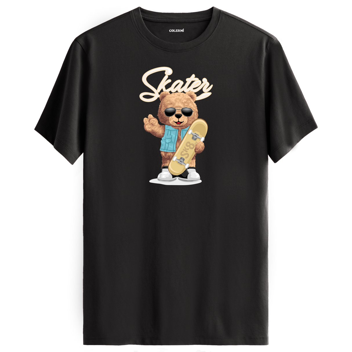 Skater Bear Graphic T-Shirt - Energetic Design, Urban Vibes