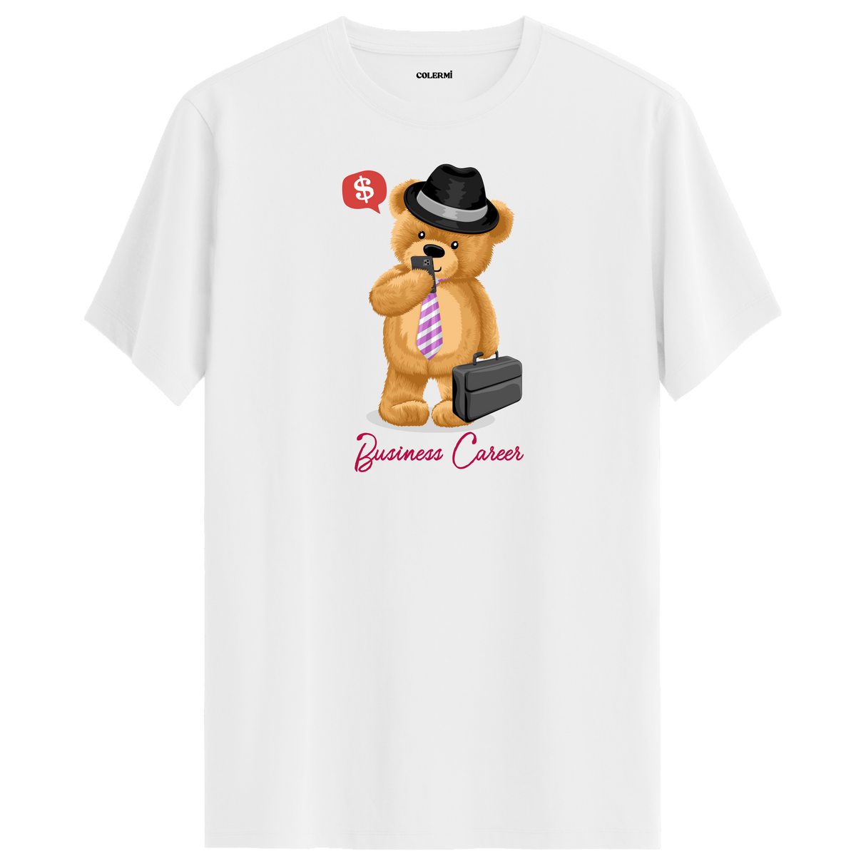Business Bear Graphic T-Shirt - Sophisticated Design, Professional Style