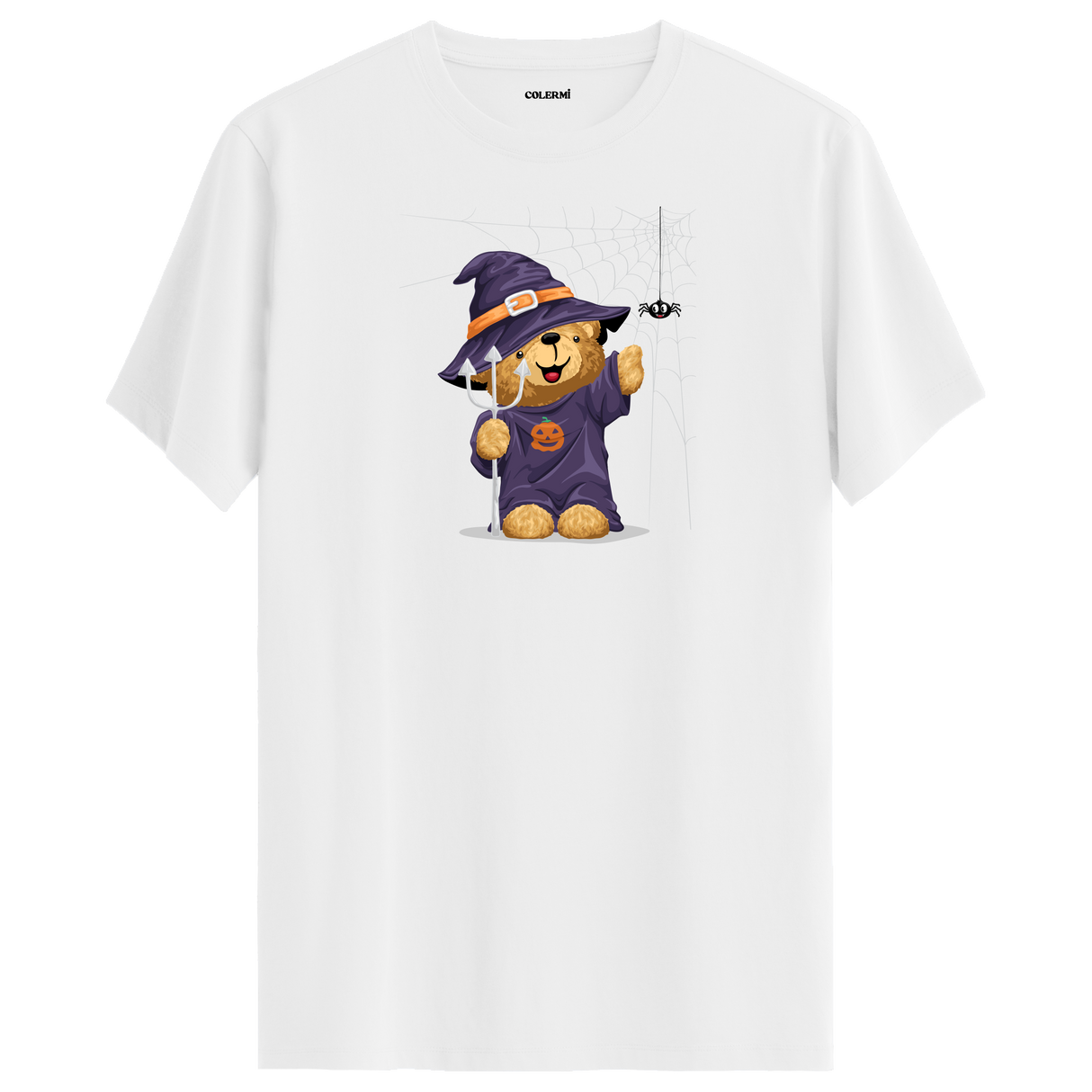 Witch Bear Graphic T-Shirt - Cute Halloween Design, Spooky Fun