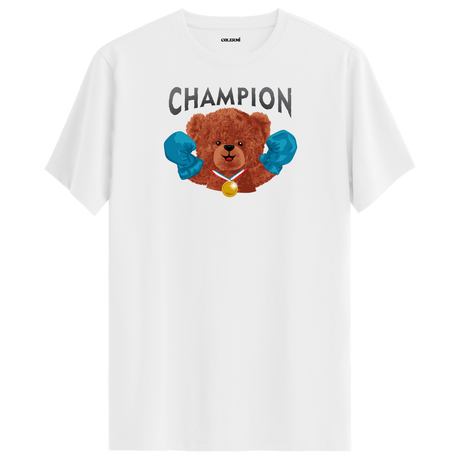 Champion Bear Graphic T-Shirt - Winning Spirit, Strength and Determination