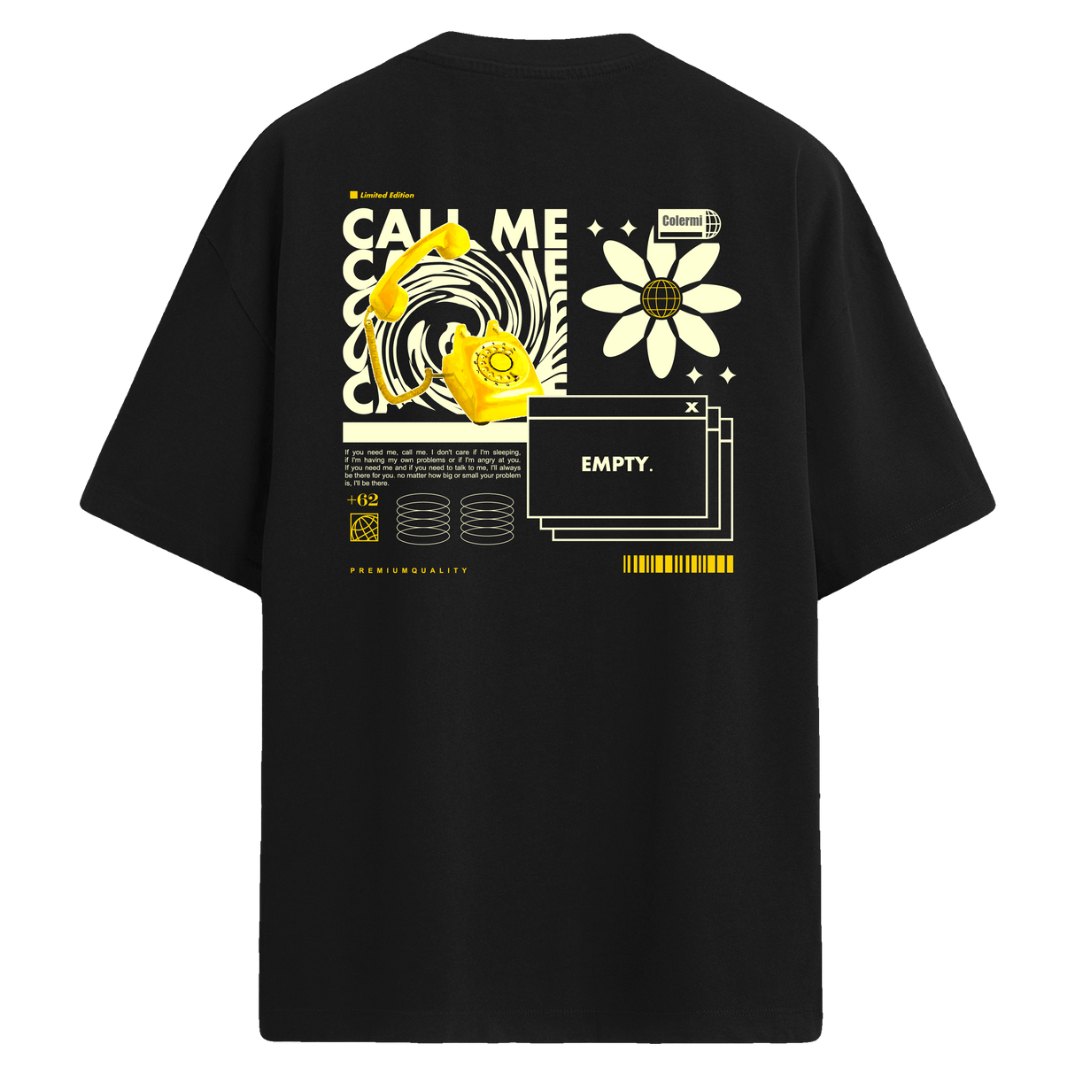 Back Print Oversized T-Shirt – Call Me
