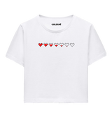 Pixel Heart Women’s Crop T-Shirt