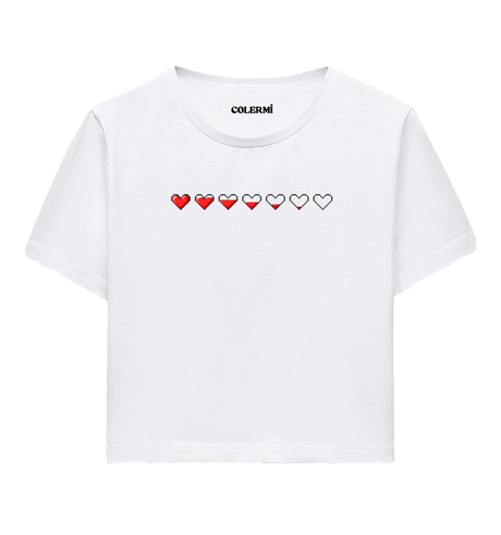 Pixel Heart Women’s Crop T-Shirt