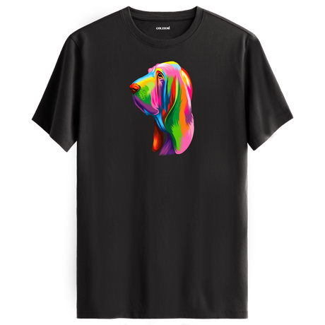Colorful Dog Art Tee – Artistic Unisex Cotton Tee Gift for Dog Lovers