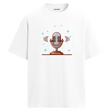 Retro Mic Sound T-Shirt – %100 Pamuk – Yuvarlak Yaka Tişört