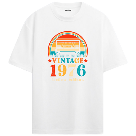 1976 Mixtape Crewneck Oversized Vintage T-Shirt