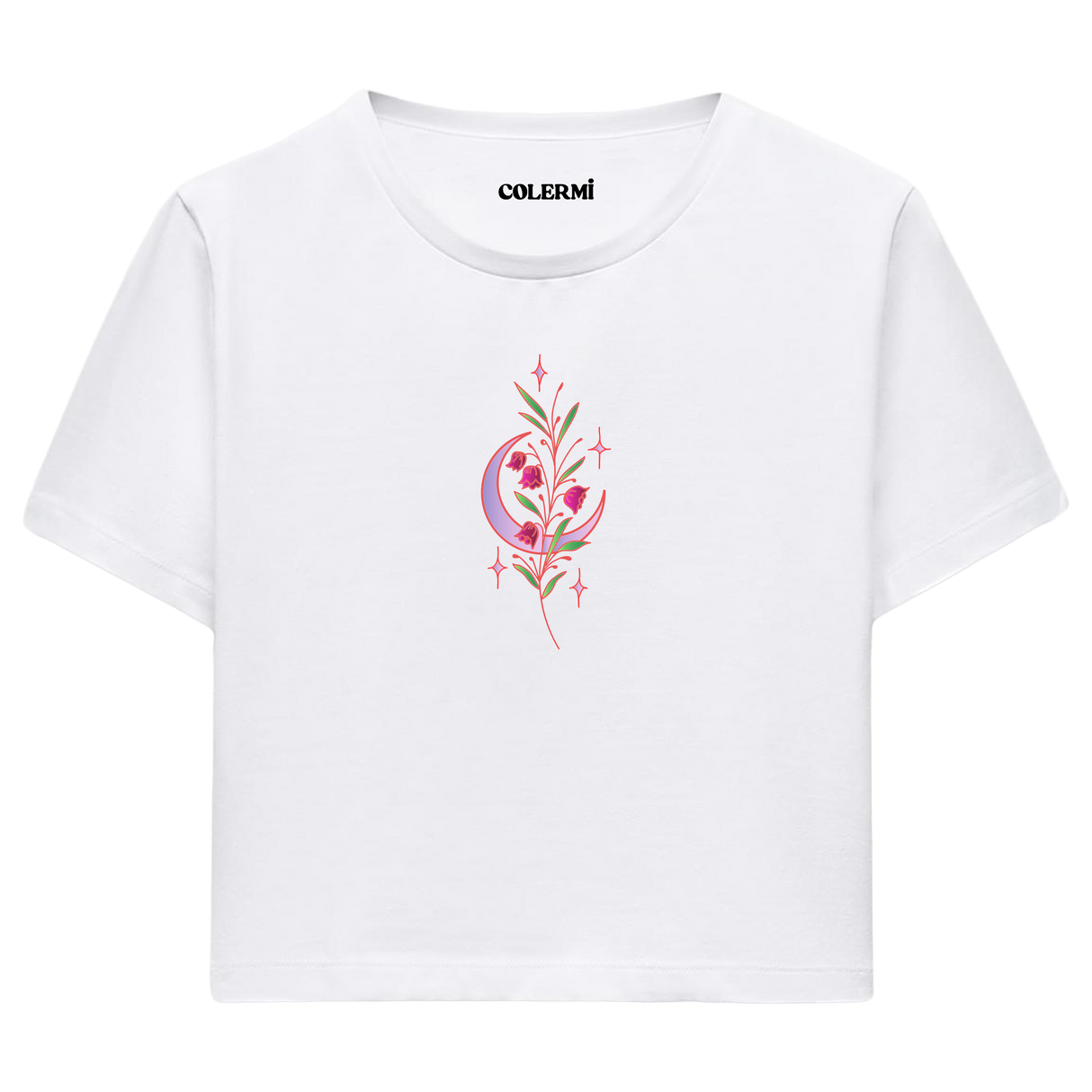 Moon & Flowers Women’s Crop T-Shirt
