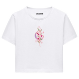 Moon & Flowers Women’s Crop T-Shirt