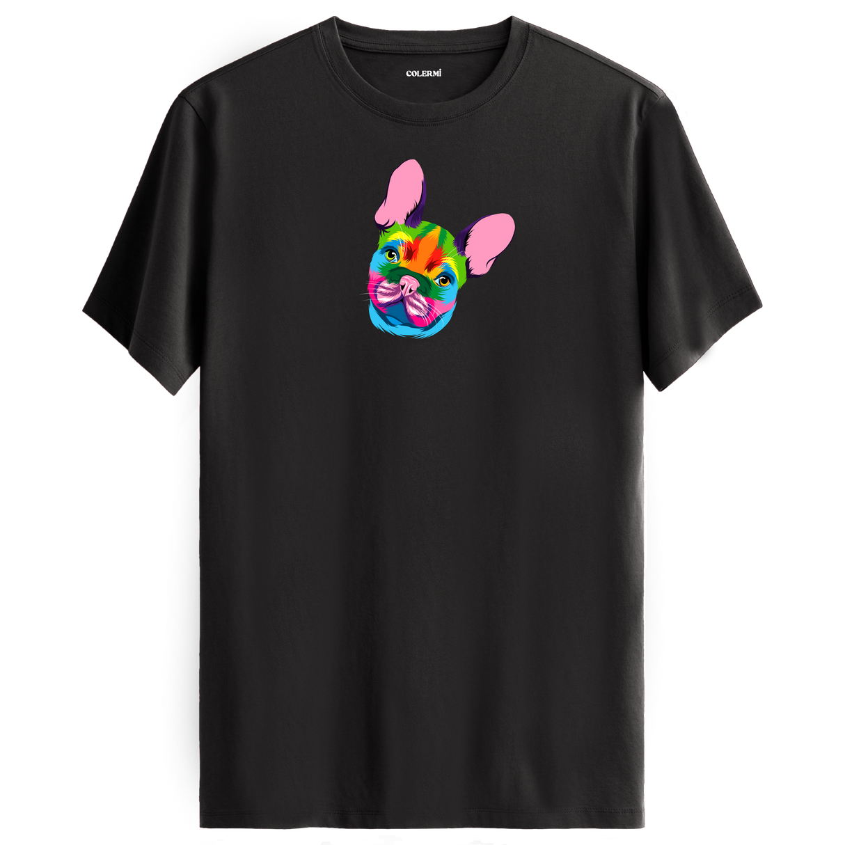 Colorful French Bulldog Printed Unisex Tee