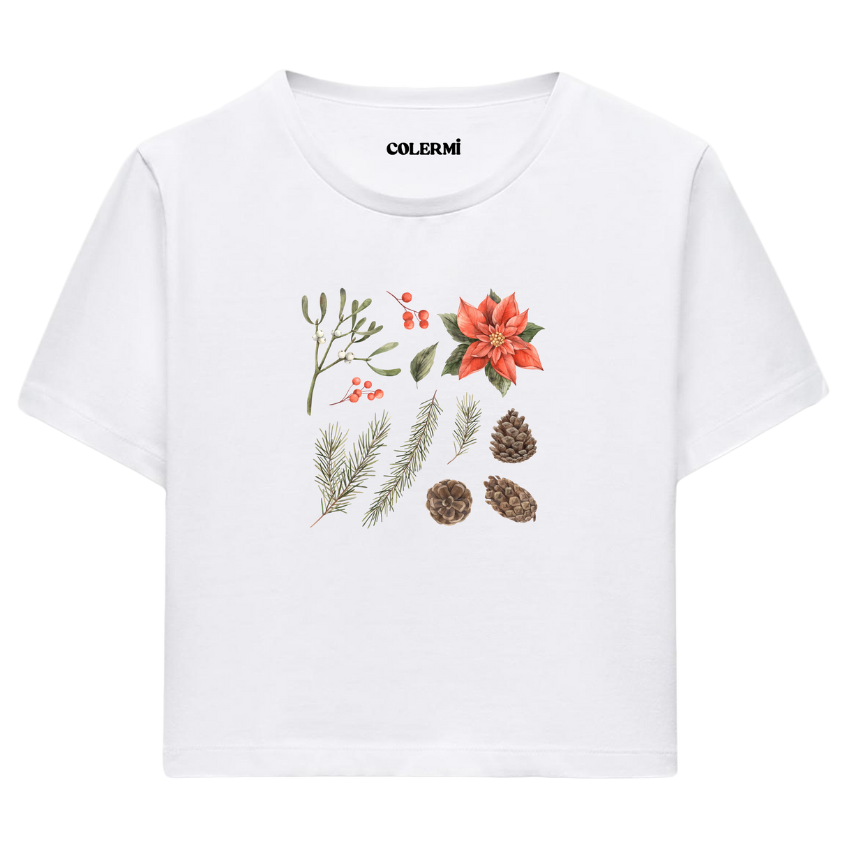 Nature-Inspired Women’s Crop T-Shirt – Winter Mood