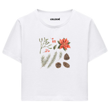 Nature-Inspired Women’s Crop T-Shirt – Winter Mood