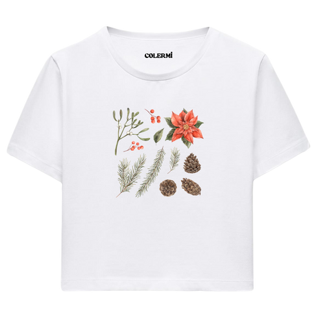 Nature-Inspired Women’s Crop T-Shirt – Winter Mood