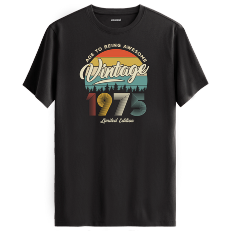 1975 Nostalgia Vintage T-Shirt - Retro Sunset & Nature Design