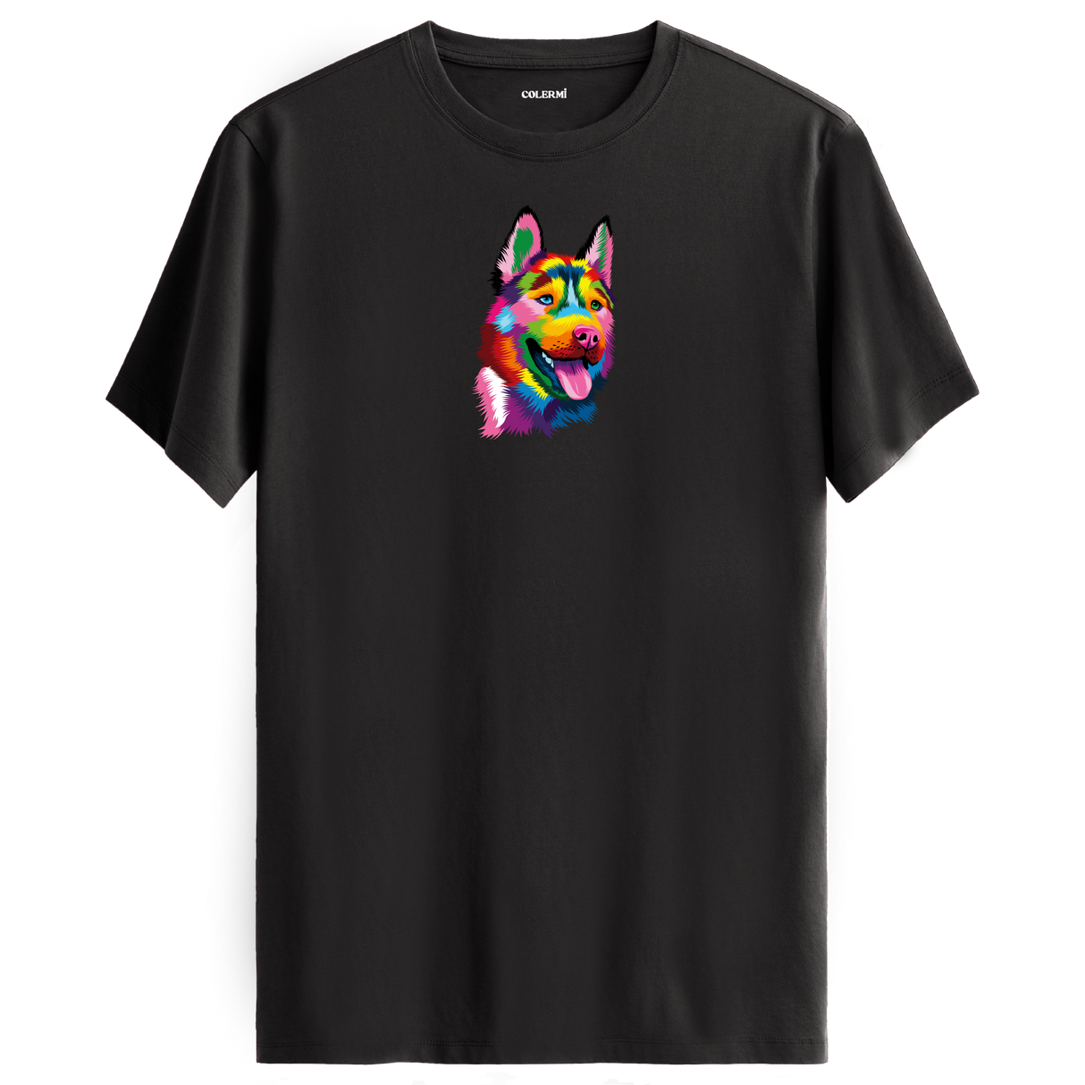 Colorful Husky Printed Unisex Tee
