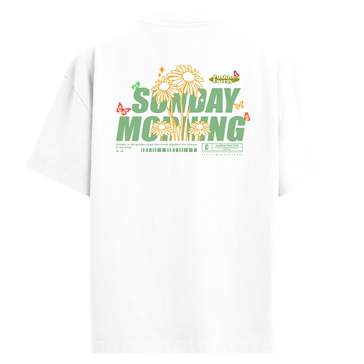 Back Print Oversized T-Shirt – Sunday Morning