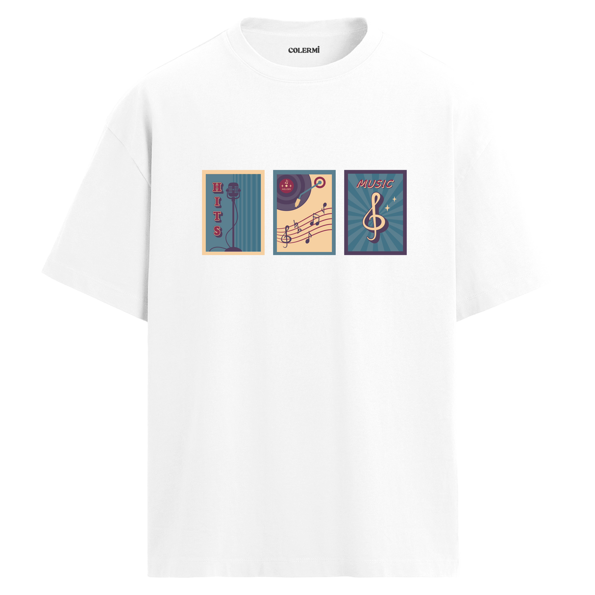 Retro Hitler Bisiklet Yaka Oversize Unisex T-Shirt