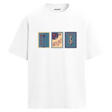 Retro Hitler Bisiklet Yaka Oversize Unisex T-Shirt