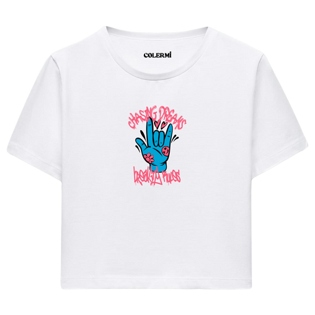 Chasing Dreams Kadın Crop T-Shirt