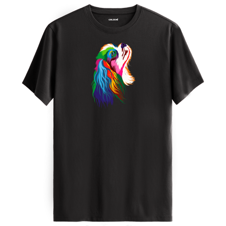 Colorful Cavalier Spaniel Tee – Vibrant Artistic Tee for Dog Lovers