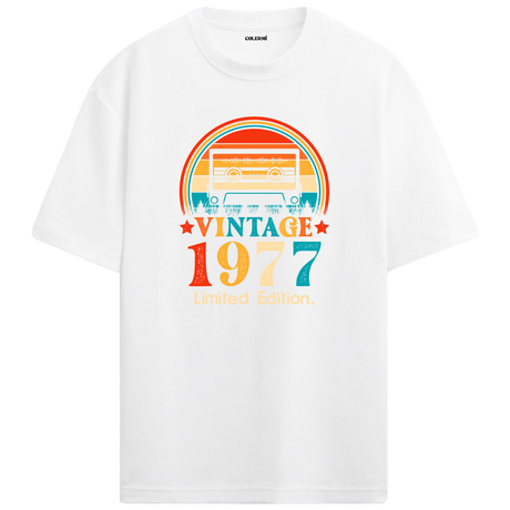 1977 Mixtape Crewneck Oversized Vintage T-Shirt