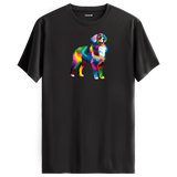 Vibrant Border Collie Tee – Artistic Dog Tee for Pet Lovers