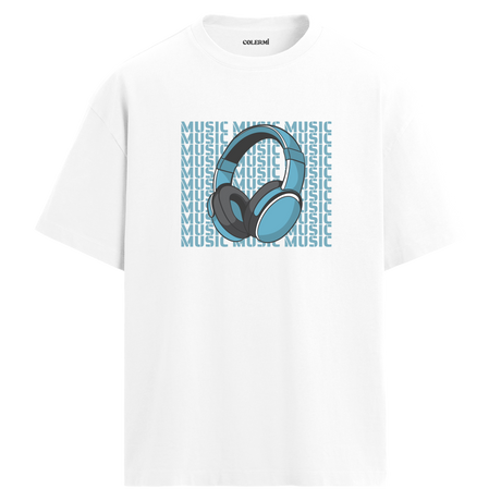 Music Block Oversize Unisex T-Shirt – Bisiklet Yaka