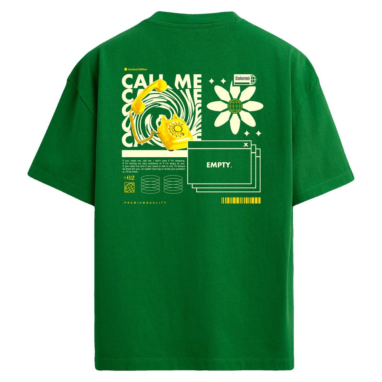 Back Print Oversized T-Shirt – Call Me