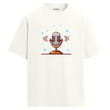 Retro Mic Sound T-Shirt – %100 Pamuk – Yuvarlak Yaka Tişört
