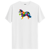 Elegant Collie Tee – Colorful Dog Art Shirt