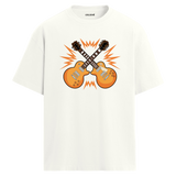 Rock Guitars Oversize Unisex T-Shirt – Bisiklet Yaka