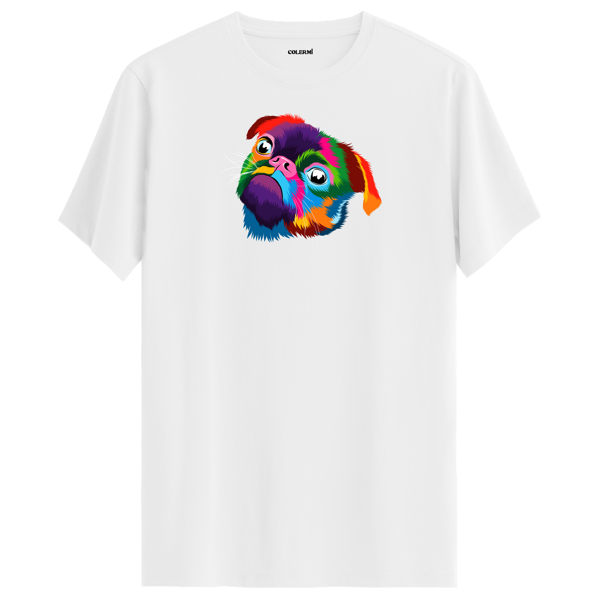Sad Pug Tee – Vibrant Pop Art Dog Shirt