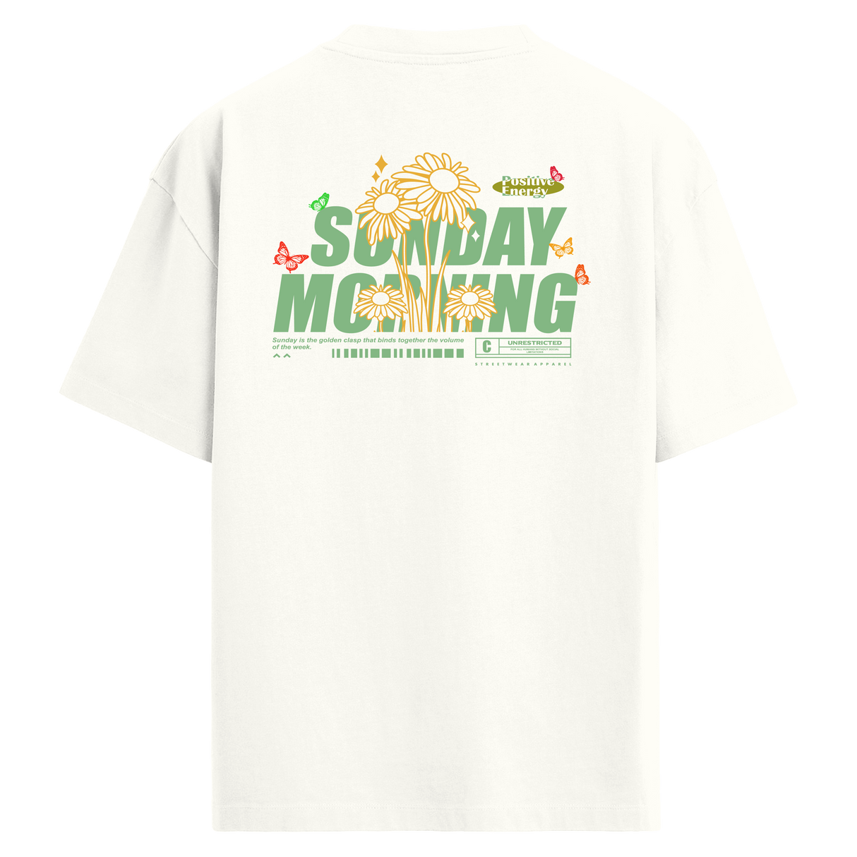 Back Print Oversized T-Shirt – Sunday Morning