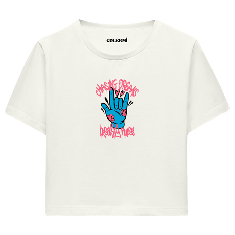 Chasing Dreams Kadın Crop T-Shirt