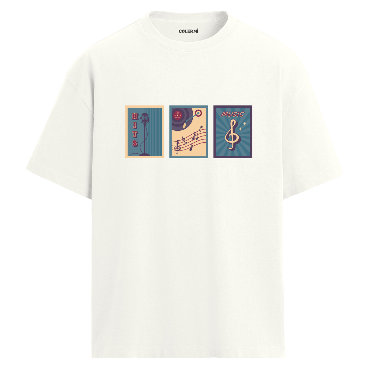 Retro Hitler Bisiklet Yaka Oversize Unisex T-Shirt