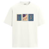 Retro Hitler Bisiklet Yaka Oversize Unisex T-Shirt