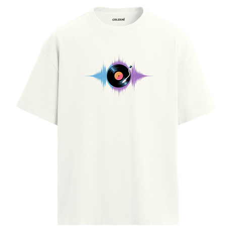 Plak Dalga Desenli T-Shirt – %100 Pamuk – Bisiklet Yaka Tişört