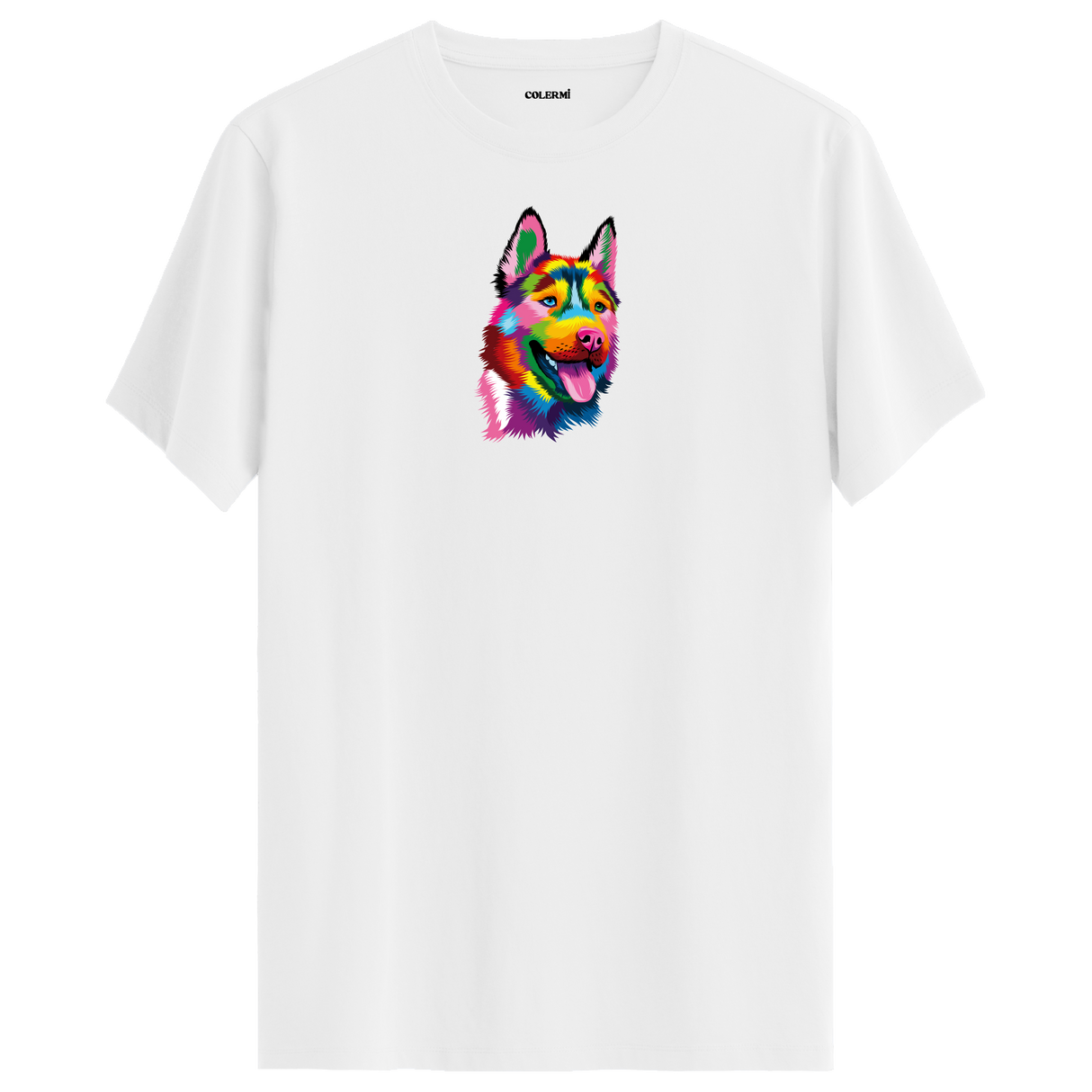 Colorful Husky Printed Unisex Tee