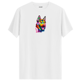 Colorful Husky Printed Unisex Tee