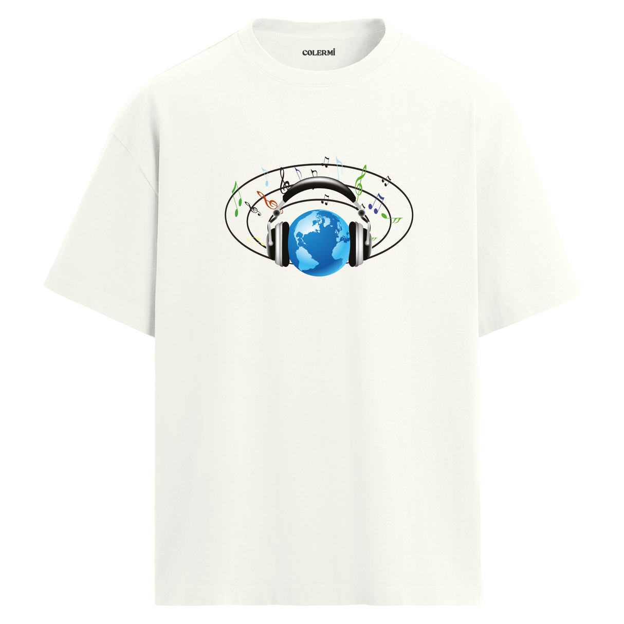 World Music Oversize Unisex T-Shirt – Bisiklet Yaka