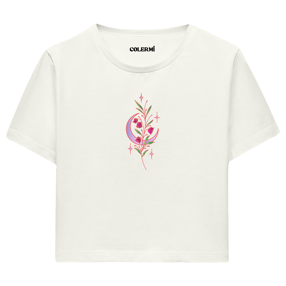Moon & Flowers Women’s Crop T-Shirt